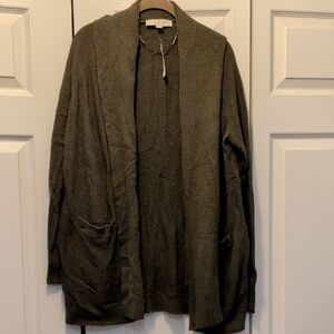 LOFT Men's Charcoal Cardigan Sweater